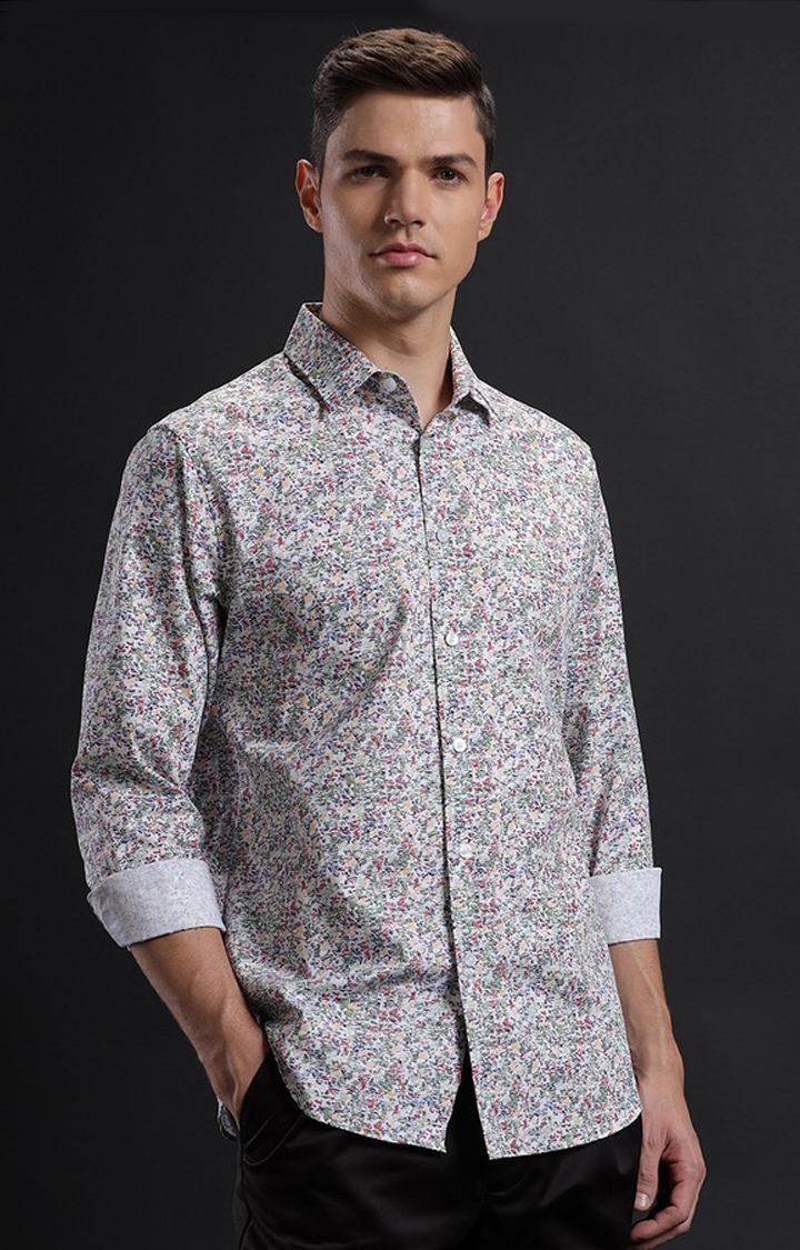 Men's Multi Cotton Printed Casual Shirt