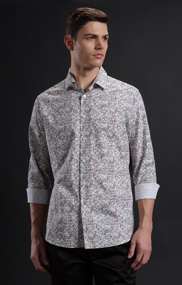Aldeno | Men's Multi Cotton Printed Casual Shirt