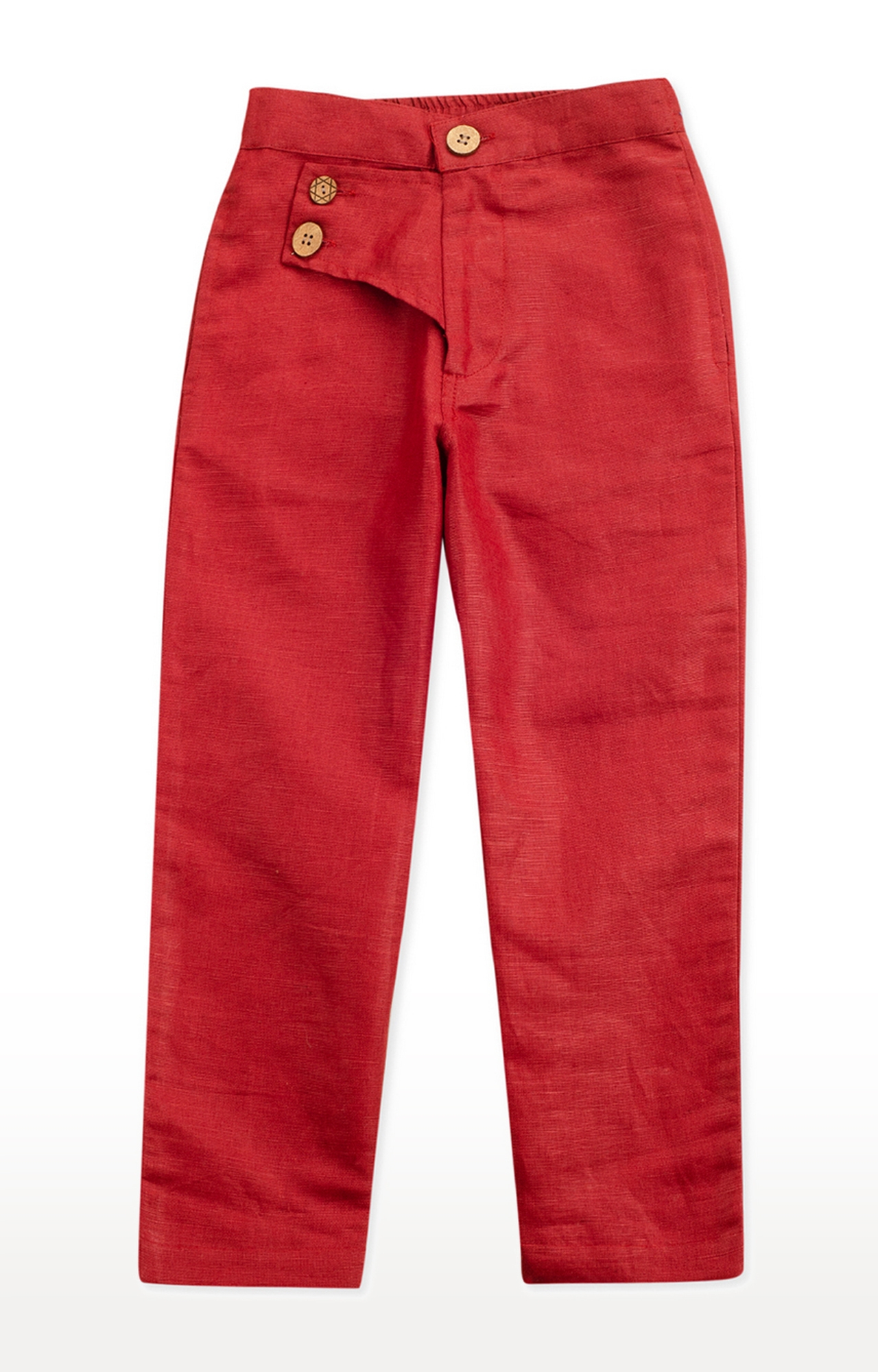 Popsicles Clothing | Popsicles Boys Linen Plum Lounge Pants - Red 0