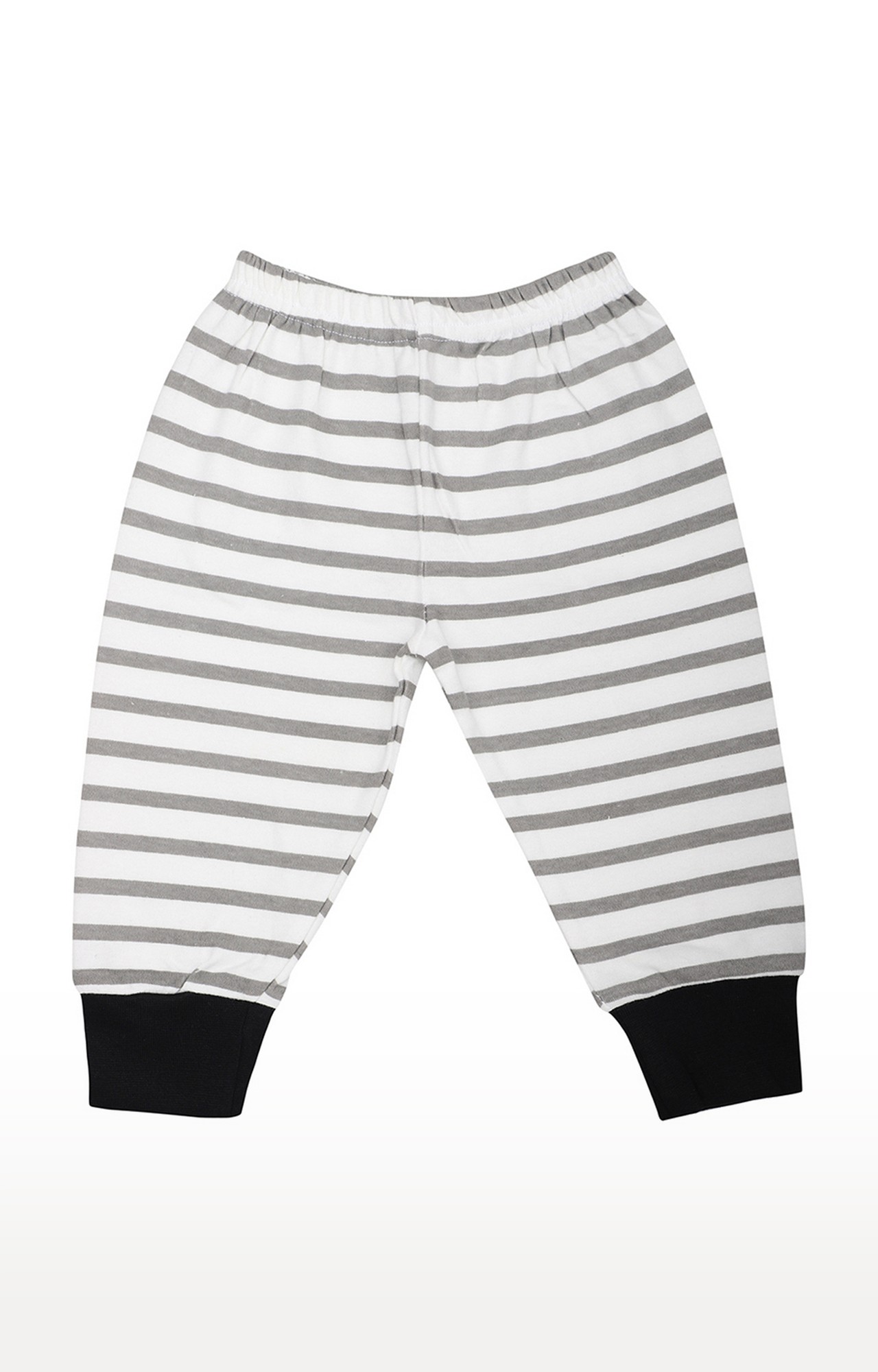Popsicles Soft Cotton Comfort fit Round Neck Long Sleeves T-shirt and Pants Set for Boys - Off White (0-3M)
