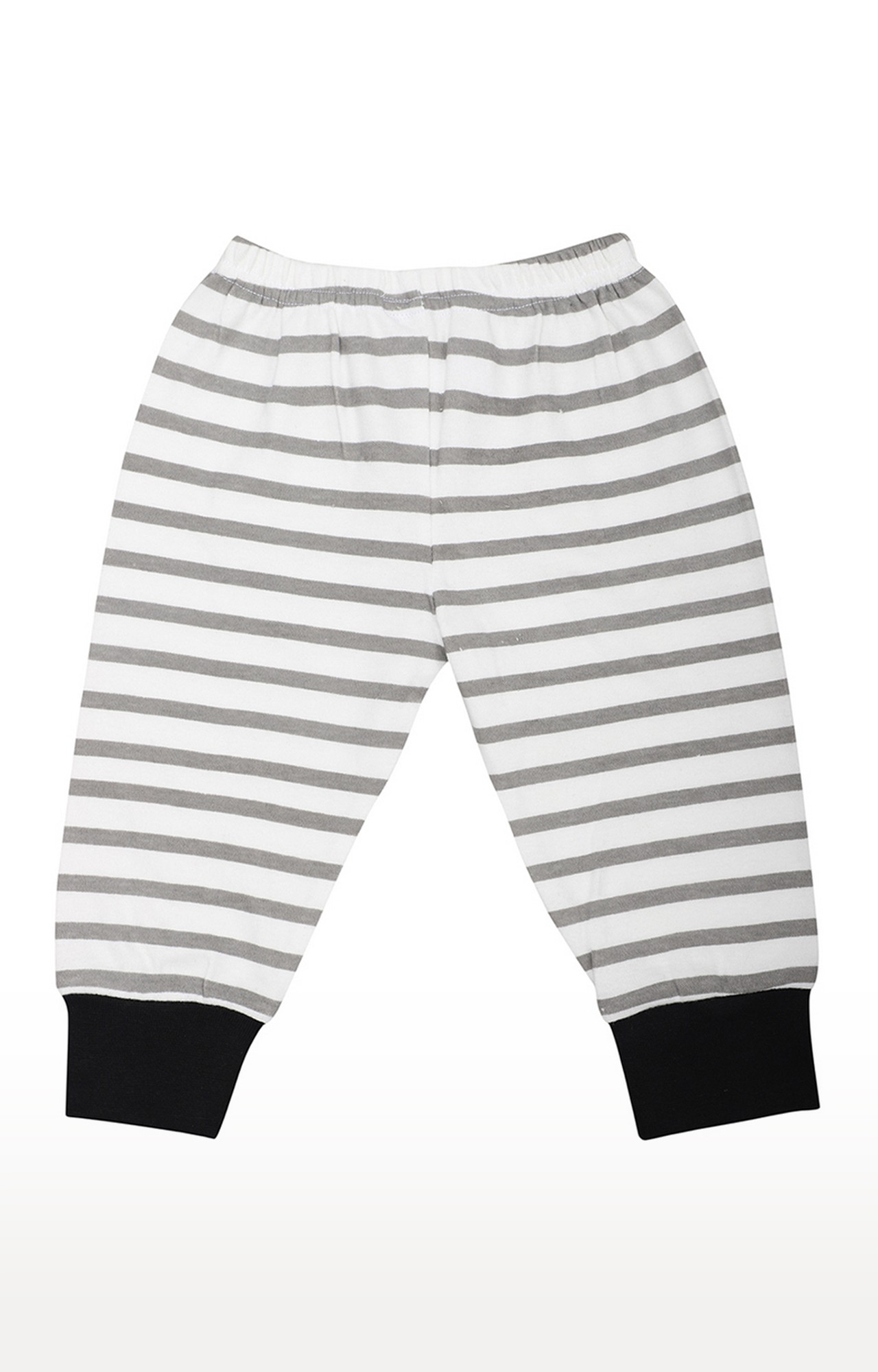 Popsicles Soft Cotton Comfort fit Round Neck Long Sleeves T-shirt and Pants Set for Boys - Off White (0-3M)