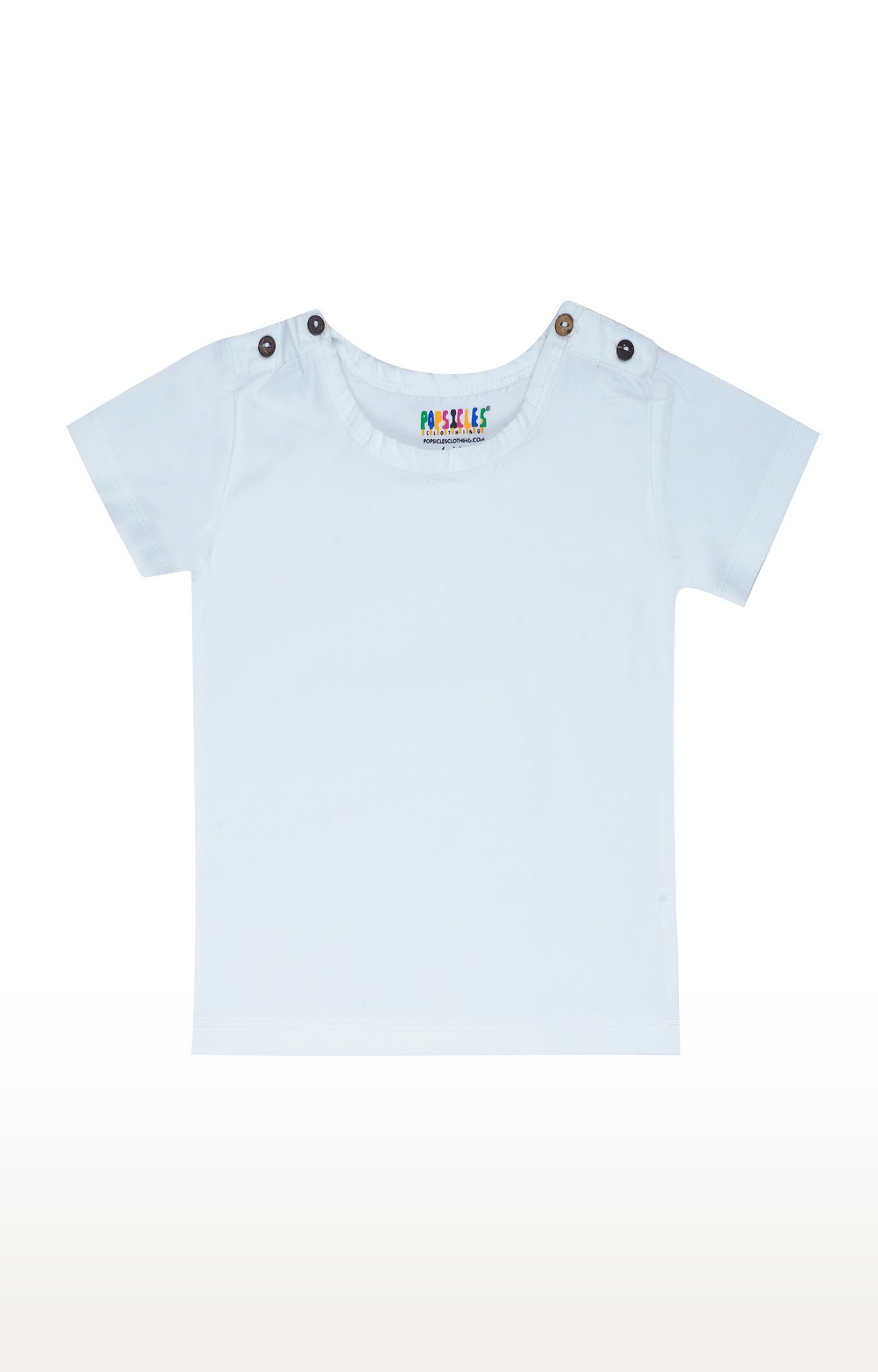 Popsicles Clothing | Popsicles Soft Cotton Comfort fit Round Neck Short Sleeves T-Shirt and Shorts Set for Boys - White and Blue (0-6M) 2