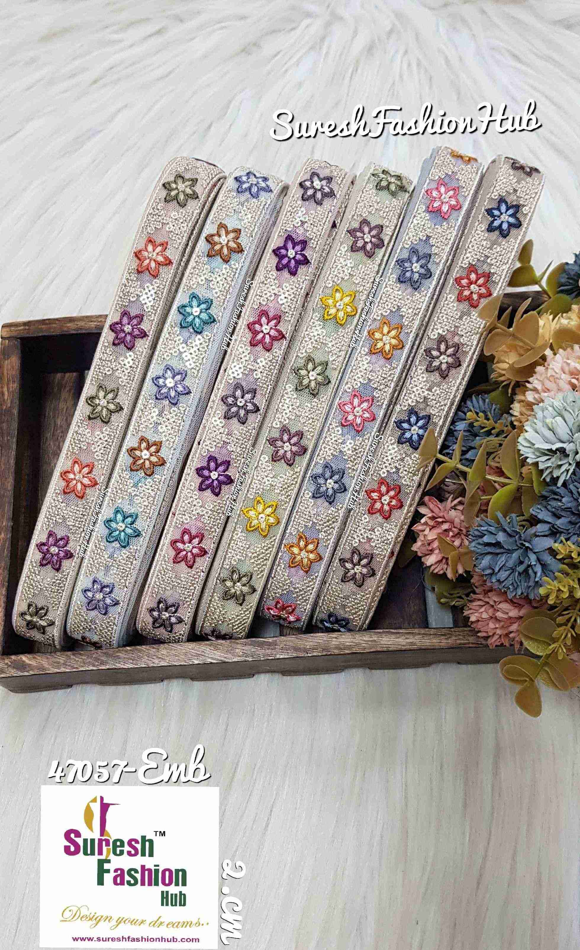 Floral Pista Embroidery Lace