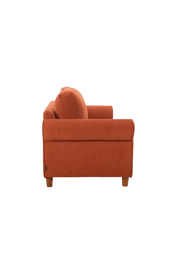 neudot Melody Sofa for Living Room |3 Persons Sofa|Premium Fabric with Padded Cushioned Armrest | Solid Wood Frame|3 Seater in Rusty Cider Orange Color