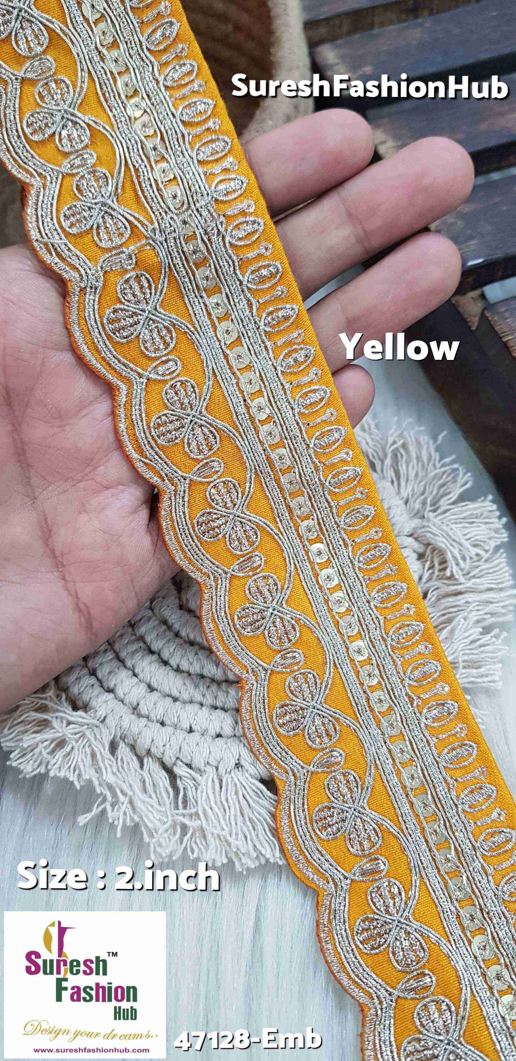 Sophisticated One-Sided Scalloped Lace Trim for Sarees