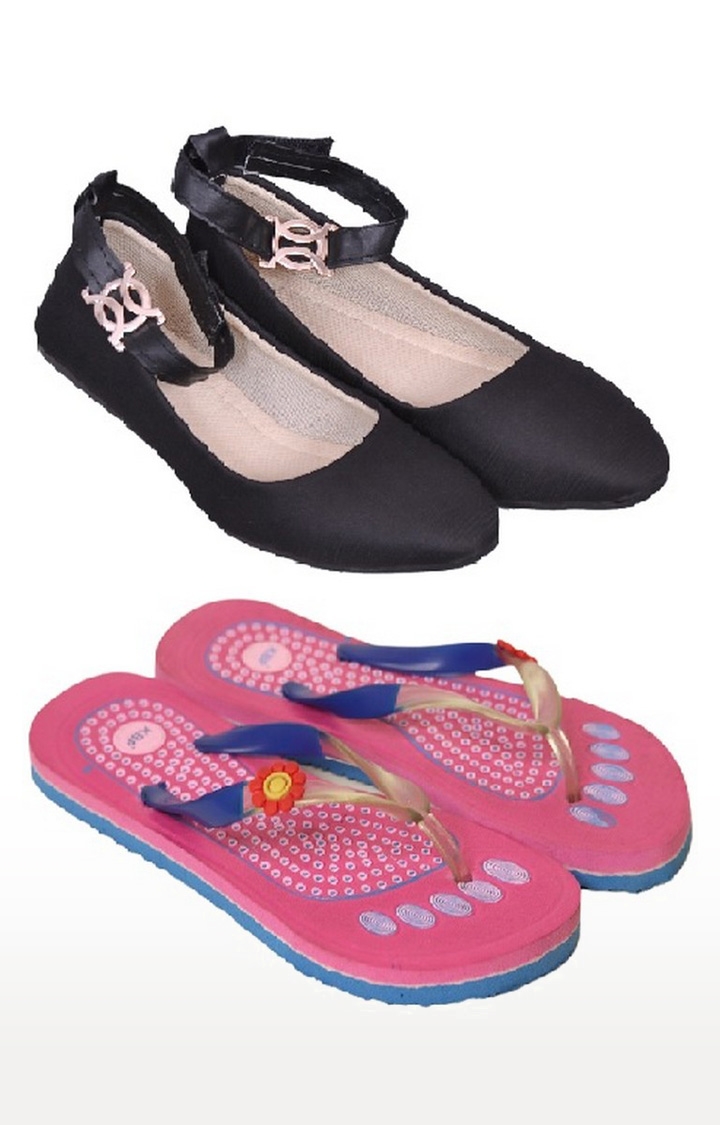 PURE CART | Gorgeous Flats and Slippers for Women (Pack of 2) 0