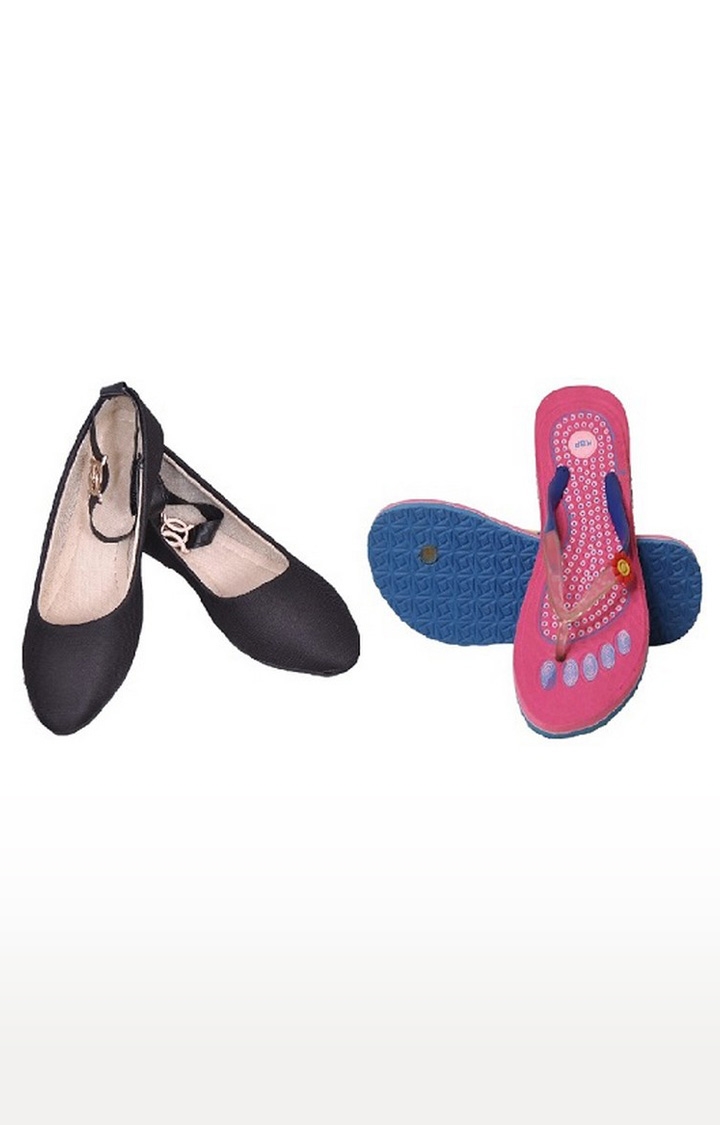 PURE CART | Gorgeous Flats and Slippers for Women (Pack of 2) 1