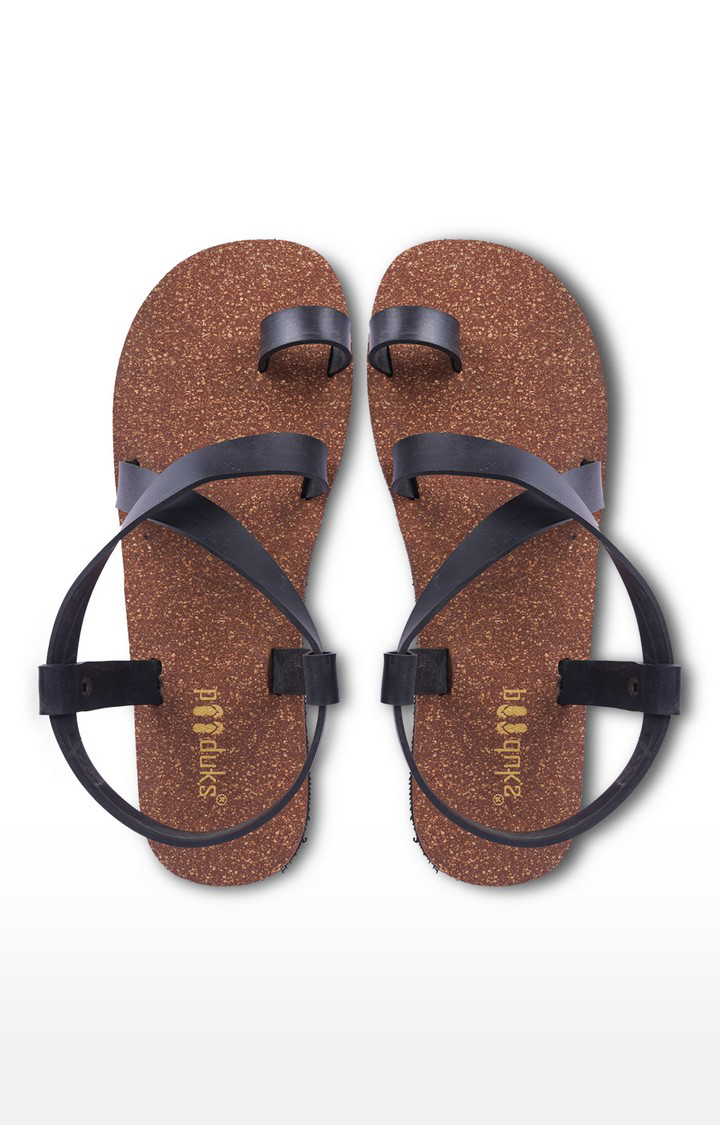Women's Black PU Sandals