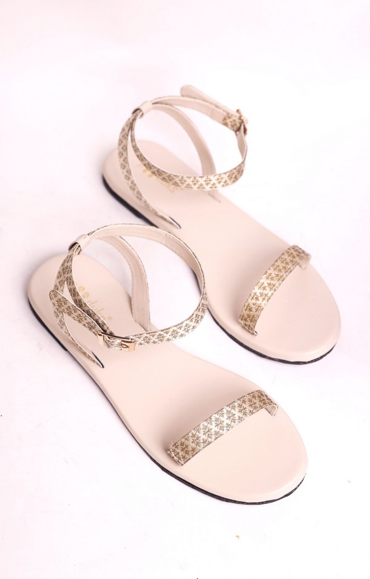 Paaduks | Women's Gold Artificial Sandals