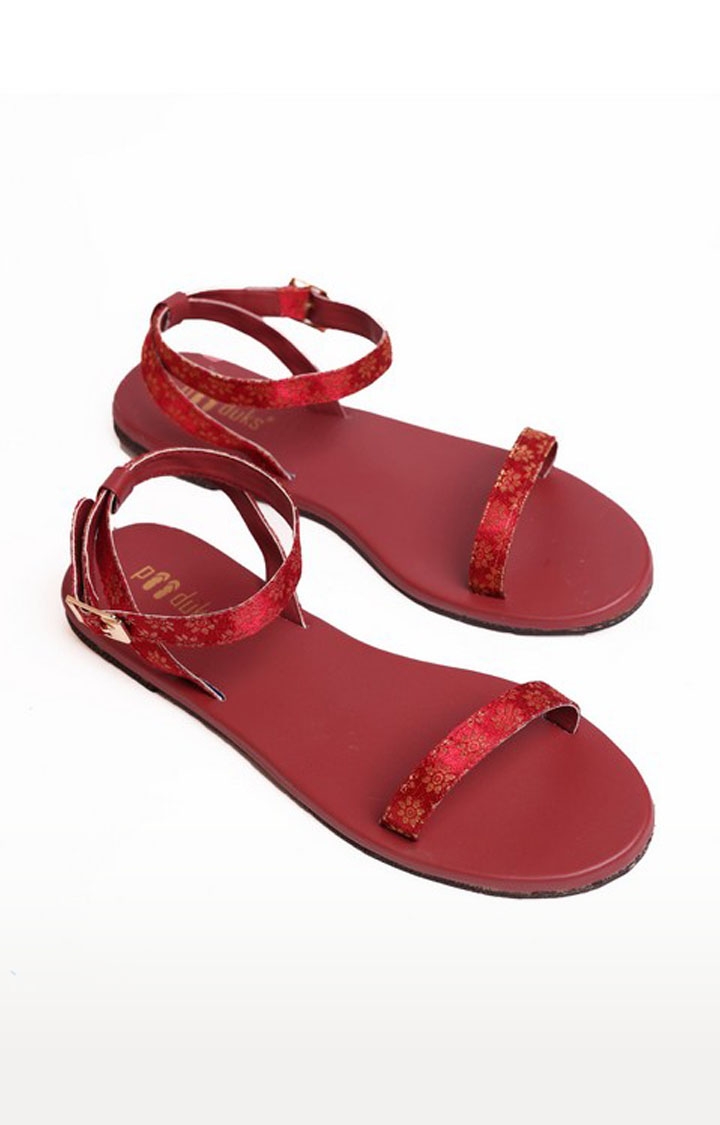 Paaduks | Women's Red Artificial Sandals 0