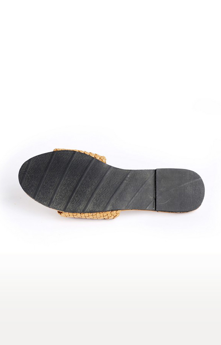 Women's Brown Artificial Flat Slip-ons