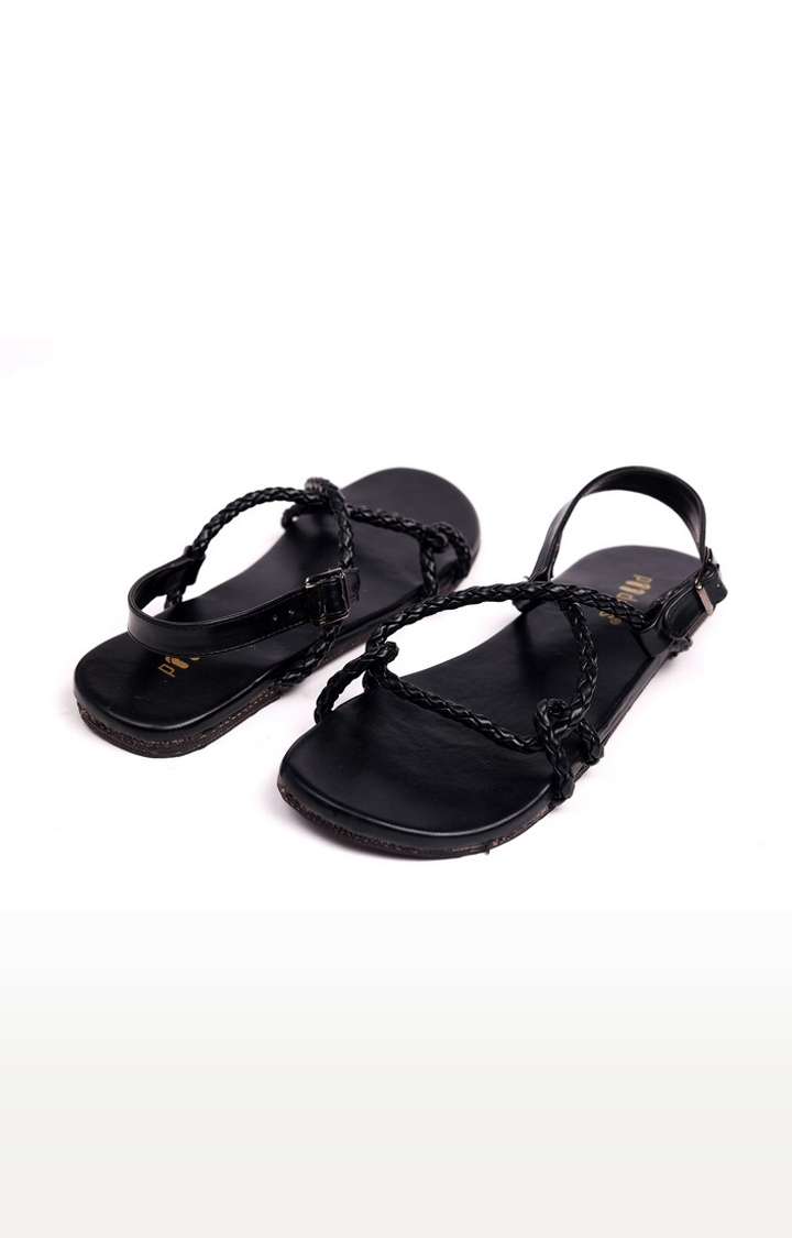 Paaduks | Women's Black Artificial Sandals