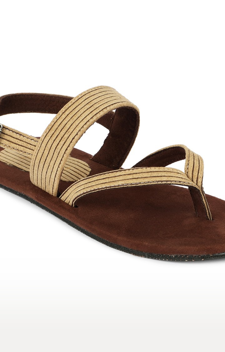 Women's Beige Corduroy Sandals