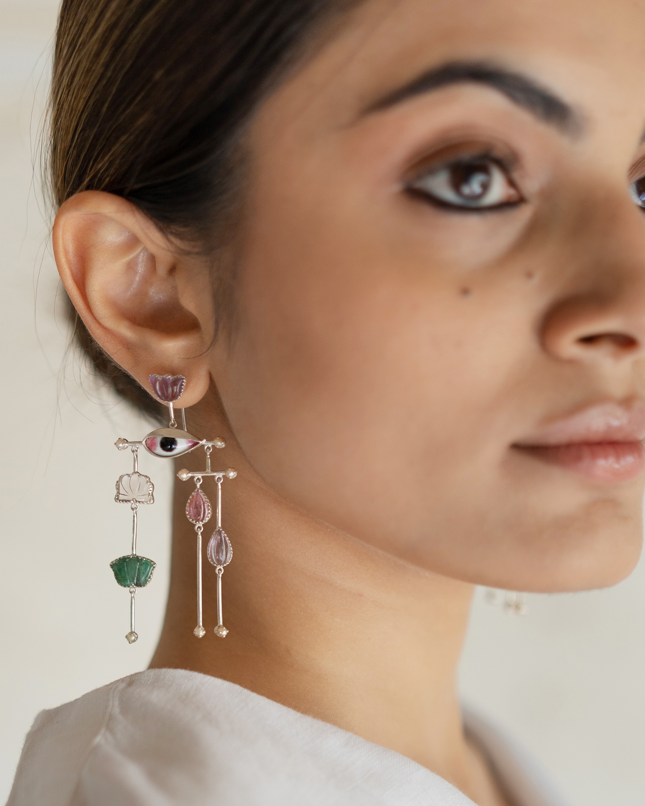 Pichwai Lotus Earrings