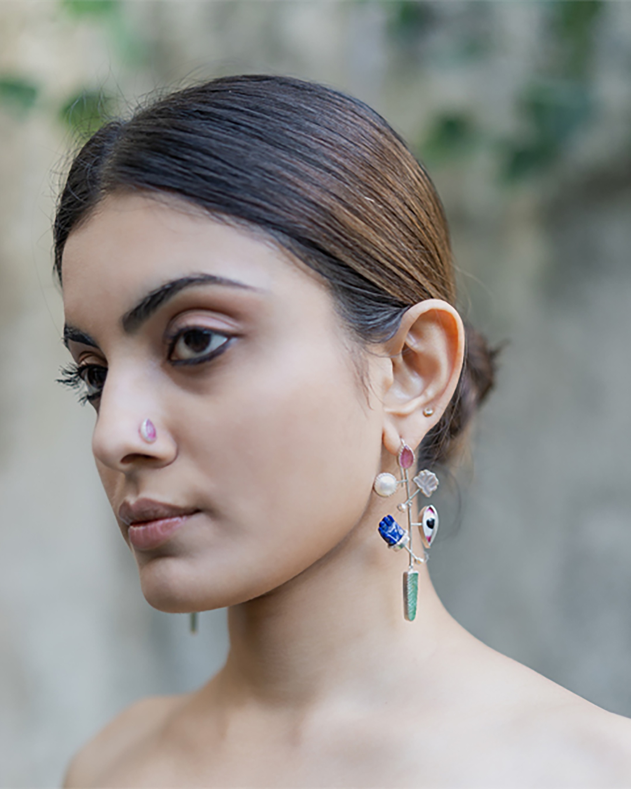 Pichwai Sharad Purnima Earrings