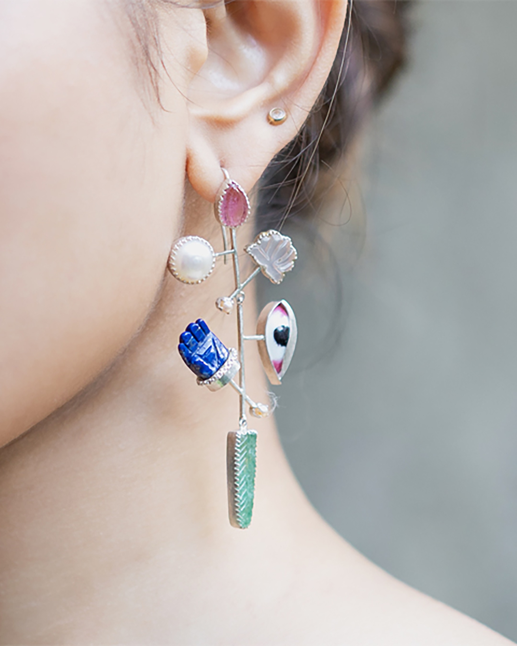 Pichwai Sharad Purnima Earrings