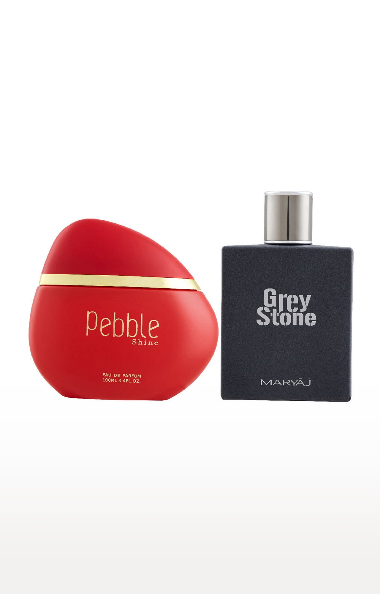 Maryaj | Maryaj Pebble Shine Eau De Parfum Fruity Perfume 100ml for Women and Maryaj Grey Stone Eau De Parfum Perfume 100ml for Men 0