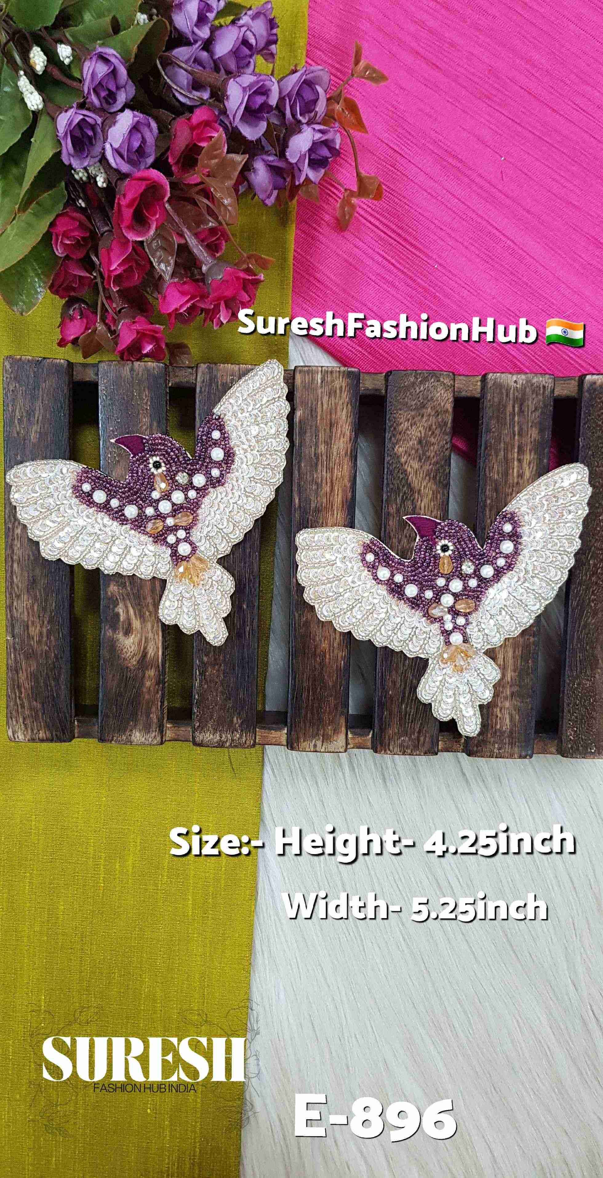 Royal Magenta Bird Patch – Magenta E-896(10)