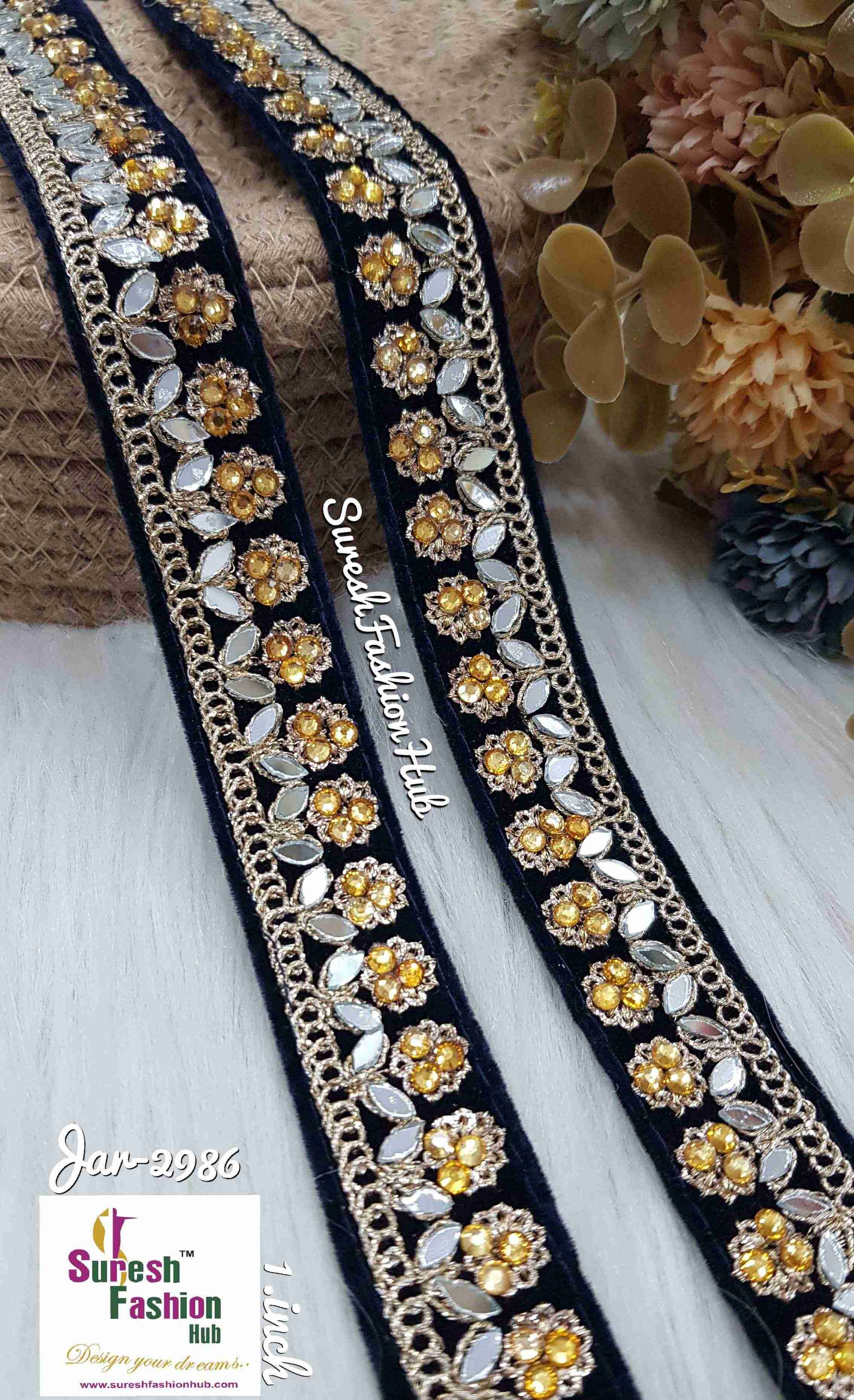 Nevy Blue Velvet Jewel Fusion