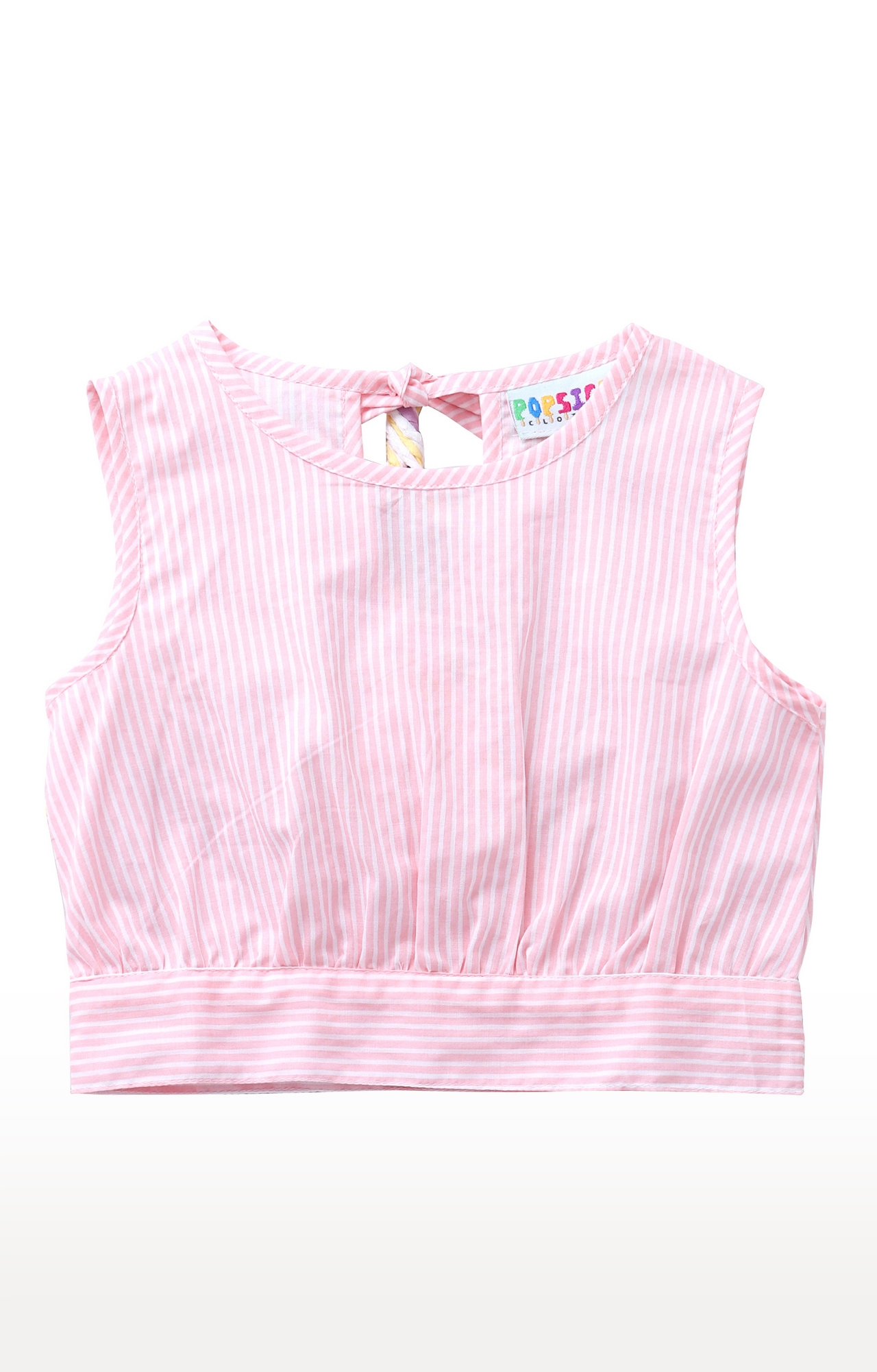 Popsicles Clothing | Popsicles Flamingo Skirt Set Pink  White Regular Fit Dress For Girls 1