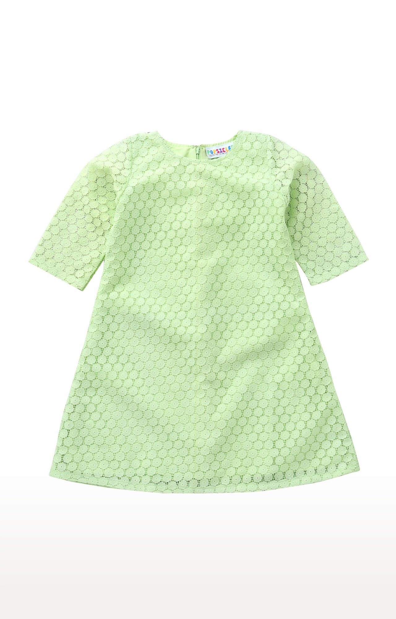 Popsicles Clothing | Popsicles Seafoam Dress Regular Fit Dress For Girl (Green) 0