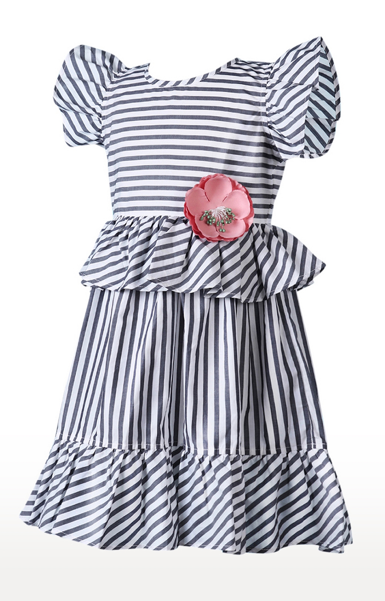 Popsicles Clothing | Popsicles Flint Dress Regular Fit Dress For Girl (Grey) 1
