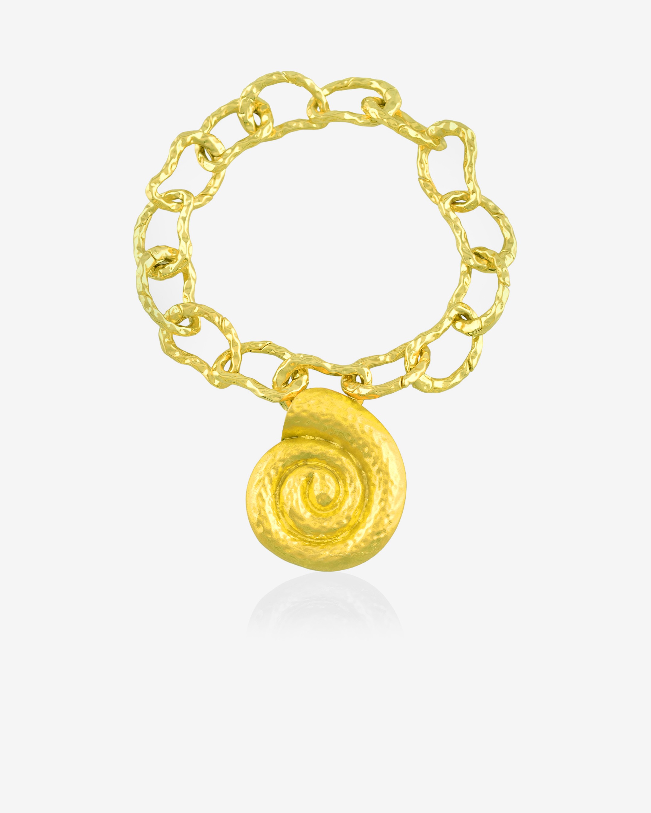 Coral Shell Link Bracelet
