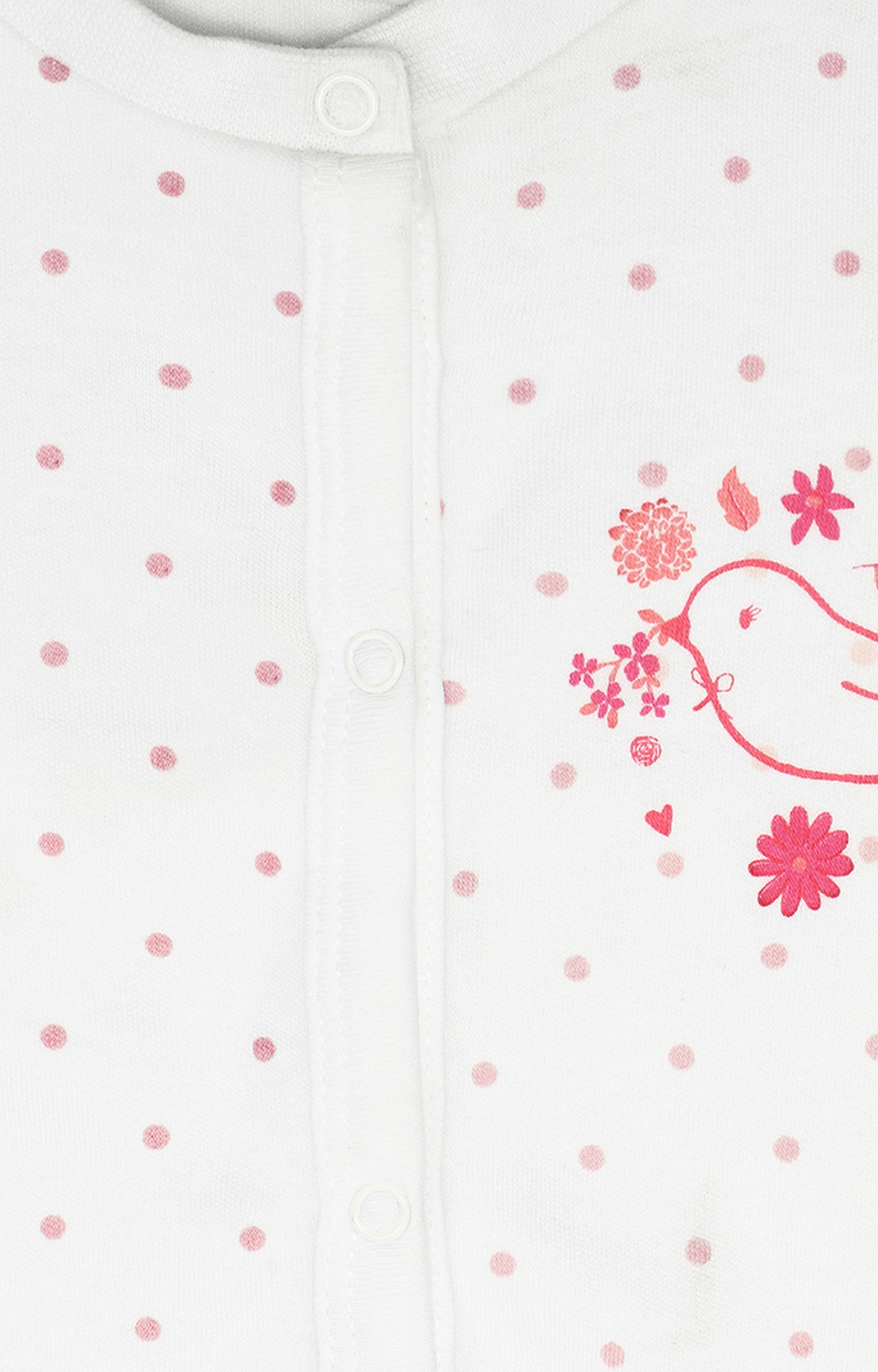 Popsicles Soft Cotton Comfort fit Round Neck Long Sleeves Girls Baby Romper - White (0-3 Months)