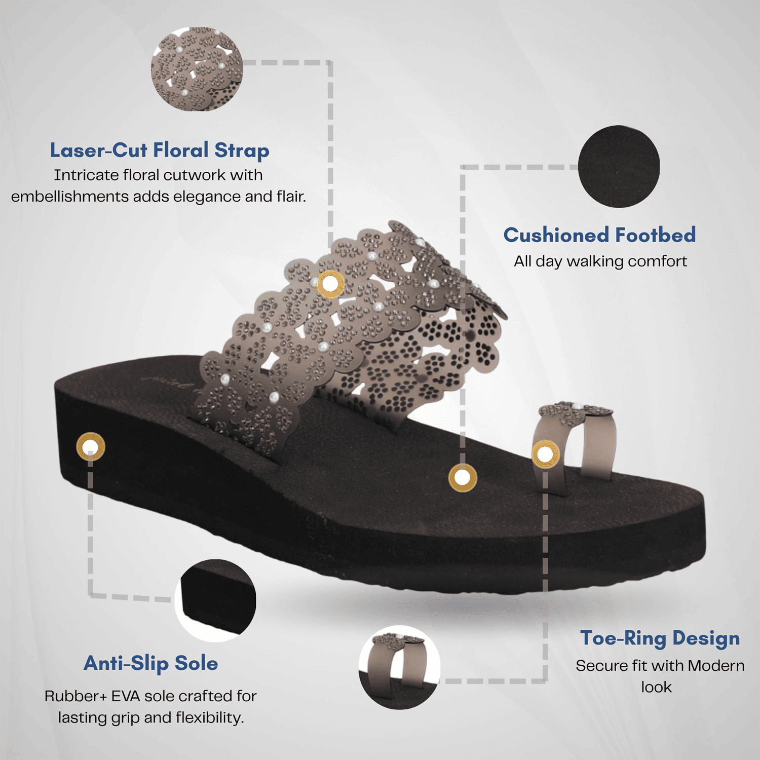 Women's Meadowlace Toe Ring Wedge Sandals