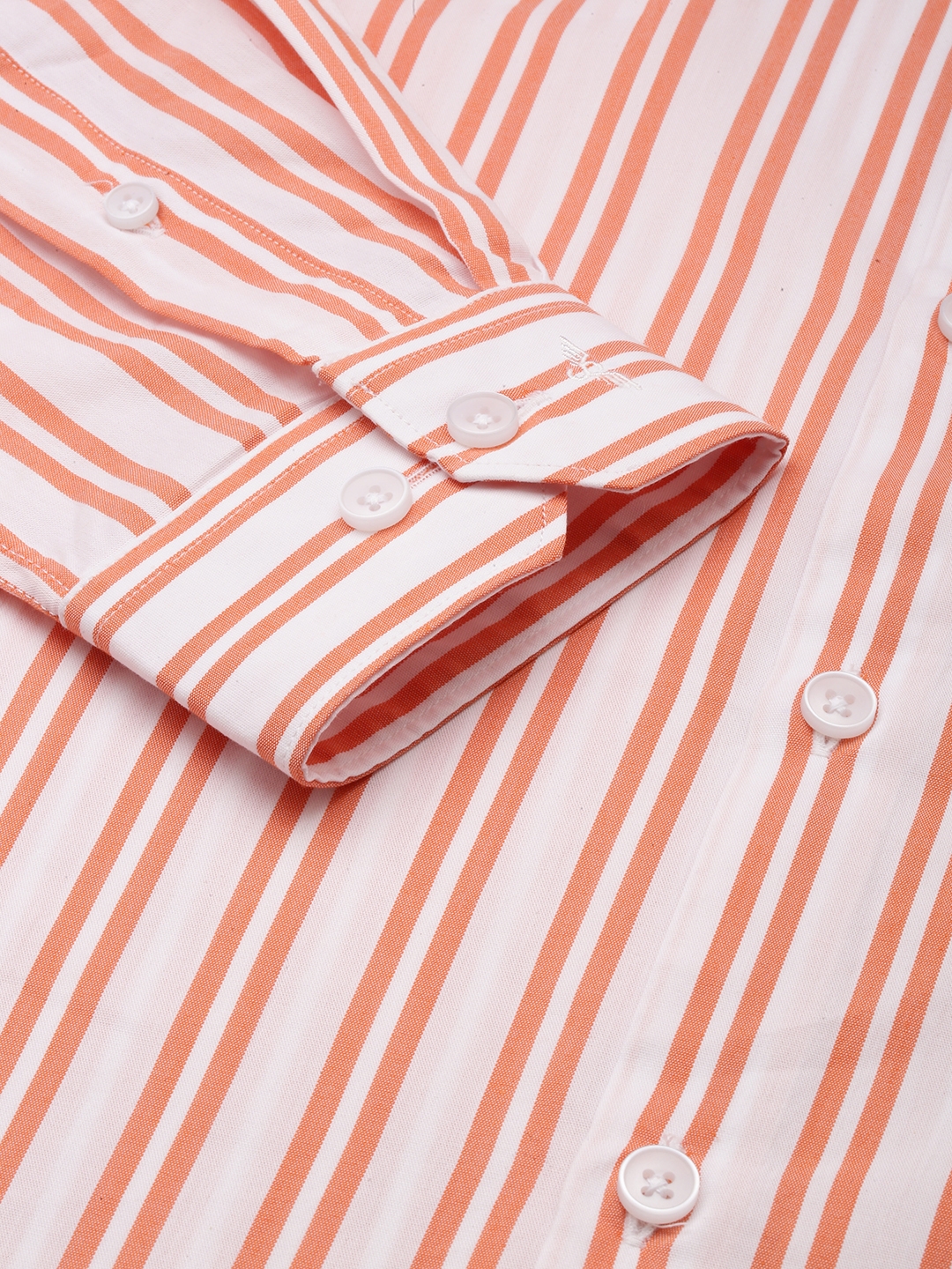 Showoff | SHOWOFF Men's Spread Collar Self Design White Smart Shirt 6