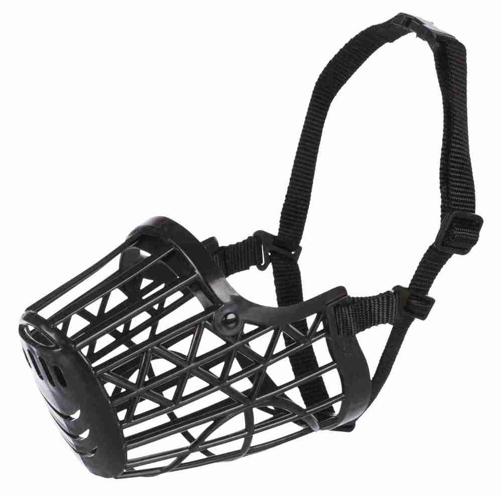 Trixie Plastic Muzzle for Dogs, Black
