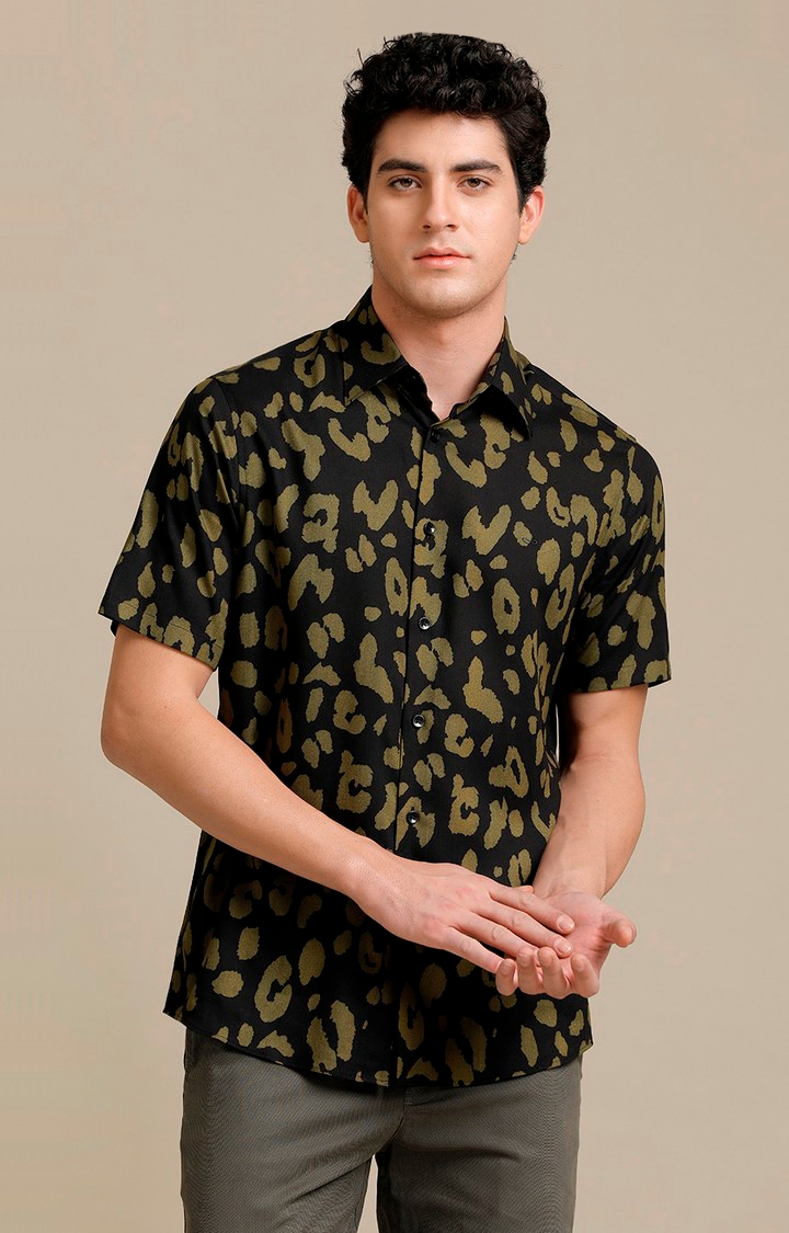 Aldeno | Men's Multicolor Cotton Printed Casual Shirt