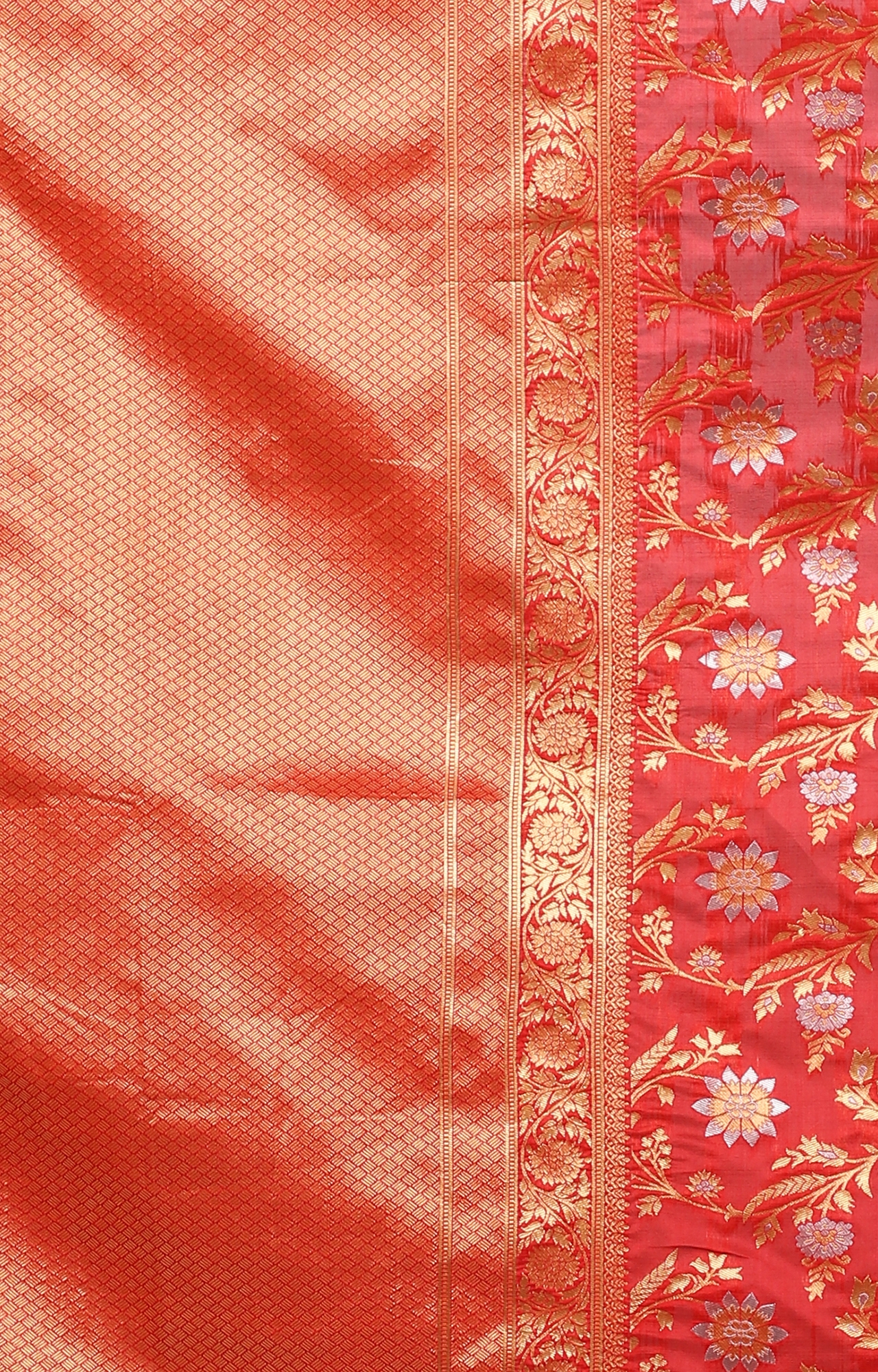 Glemora | Glemora Red Beautiful Ethnic Wear Silk Blend Banarasi Traditional Saree 5