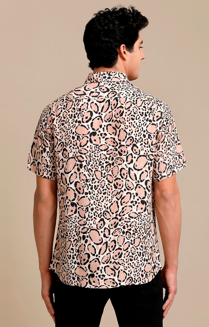 Men's Multicolor Crepe Printed Casual Shirt
