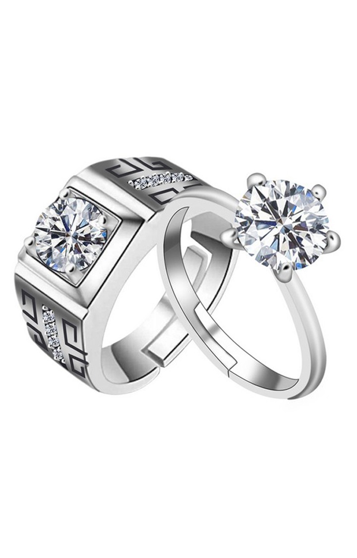 Platinum plated couple discount rings