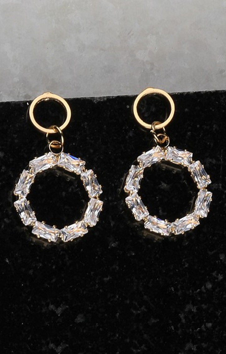 Paola Gold Plated Charm Party Wear Stud Earring For Women Girl