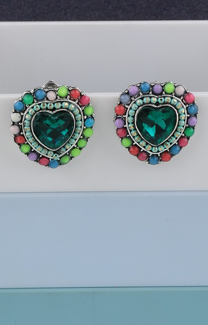 Paola Fancy Stylish Heart Shape Diamond Stud Earring For Women Girl