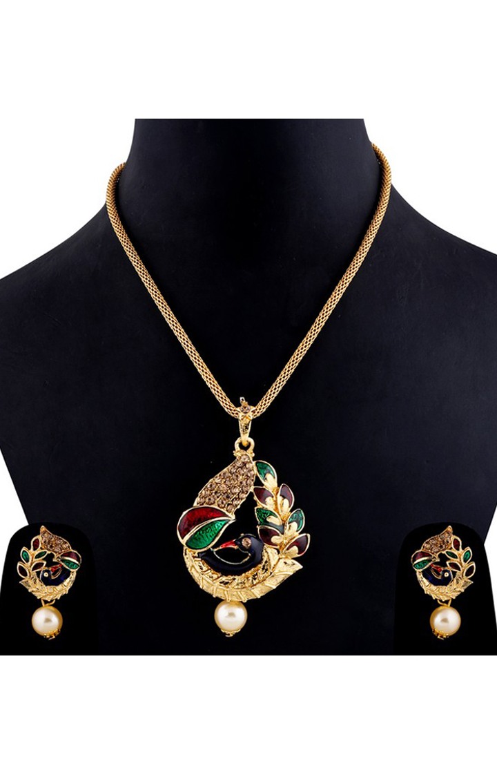 Peacock clearance pendant set