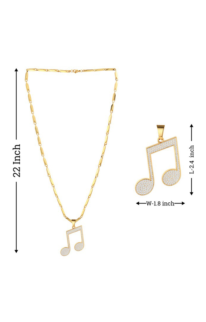 Paola Unique Gold Plated Daimond Pendent Chain For Man And Boy 
