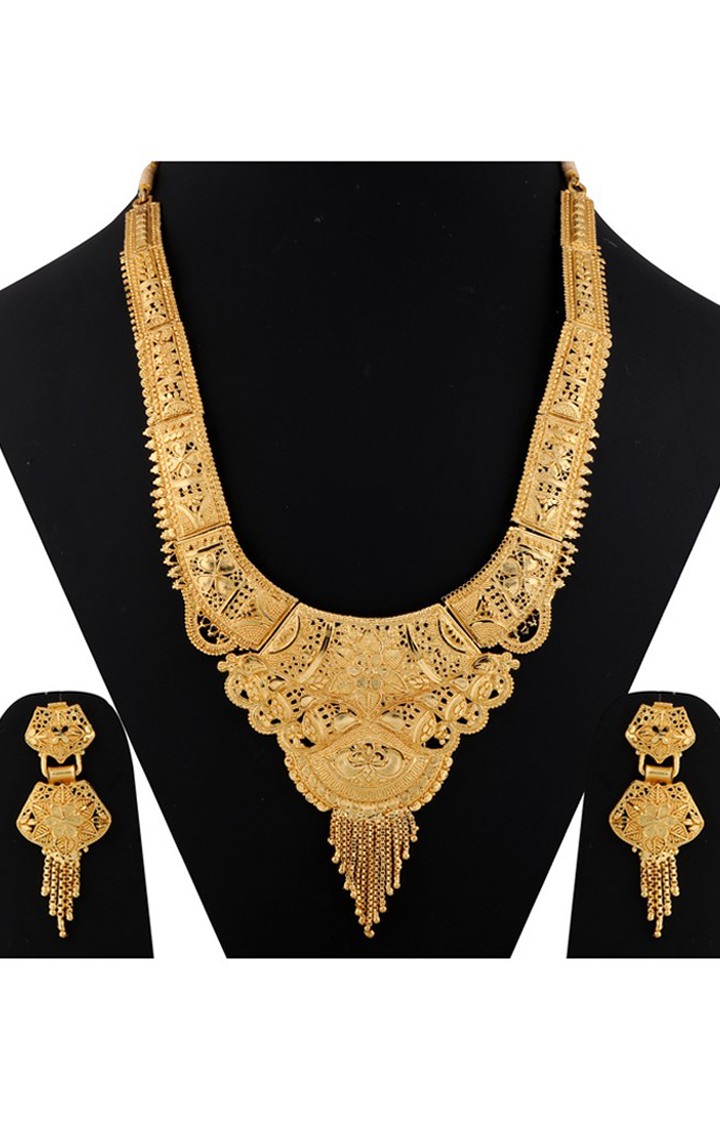 Paola Gold Plated Adjustable Traditional Jewellery Long Set For