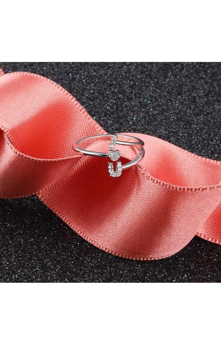 Paola Silver Plated Adjustable Ring ILU Designer For Women Girl