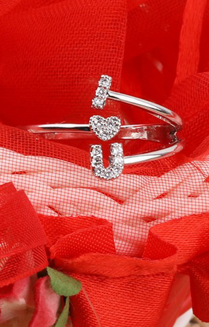 Paola Silver Plated Adjustable Ring ILU Designer For Women Girl