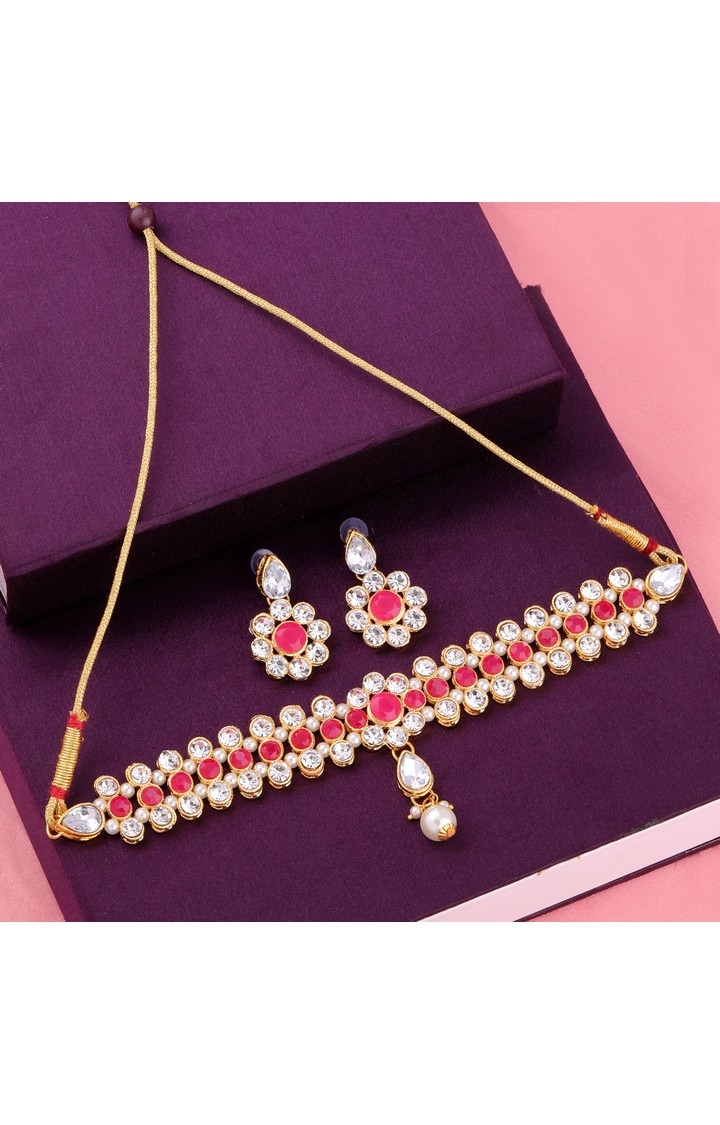 Paola Jewels | Paola Exclusive RED color Choker Set For Girls And Women 1