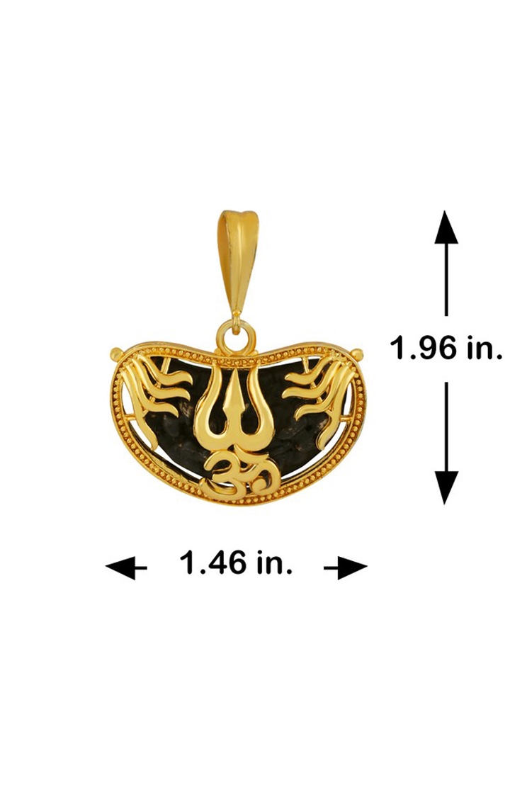 Paola Jewels | Paola Gold Plated Classic designer Pendant Locket OM Trishul Pendant Jewellers For Man And Boy  2