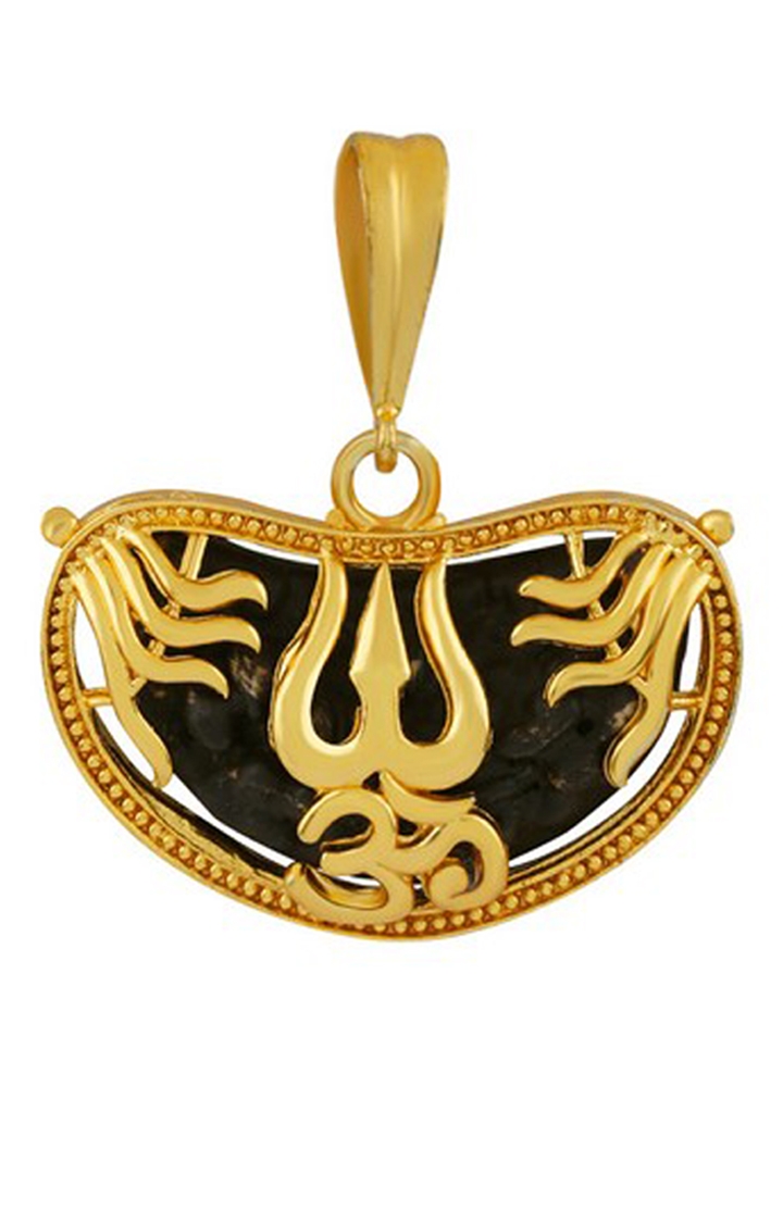 Paola Jewels | Paola Gold Plated Classic designer Pendant Locket OM Trishul Pendant Jewellers For Man And Boy  1