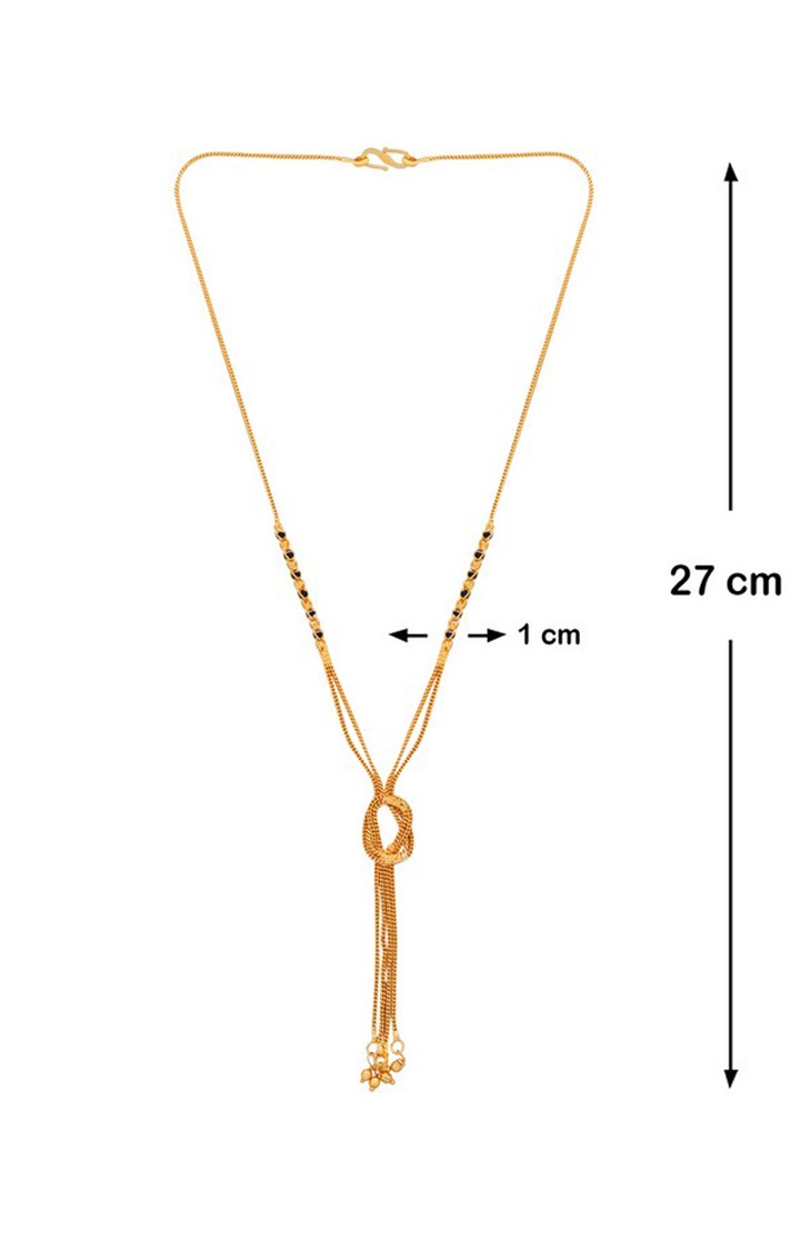 Paola Gold Plated Multi Layer Chain Designer Mangalsutra For Women Jewellery