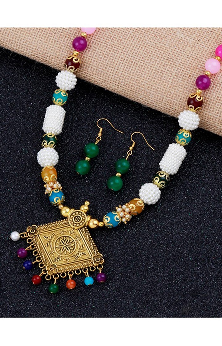 Colored pearl sale jewelry sets