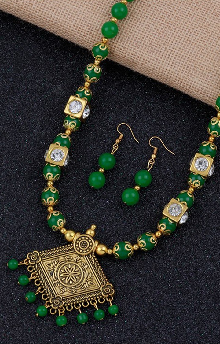 Green pearl mala discount
