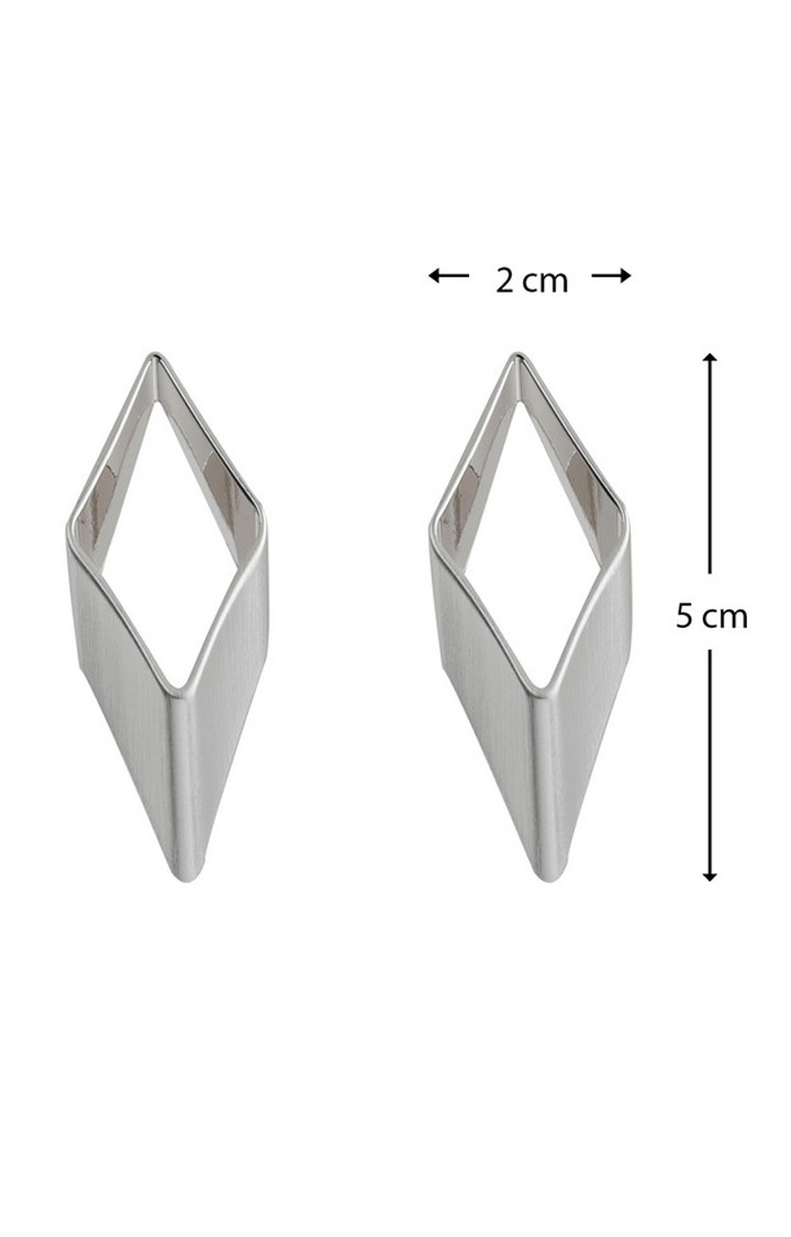 Paola Silver Plated Mattifing Stylist Designer Partywear Earring For Girls and Women Jewellery