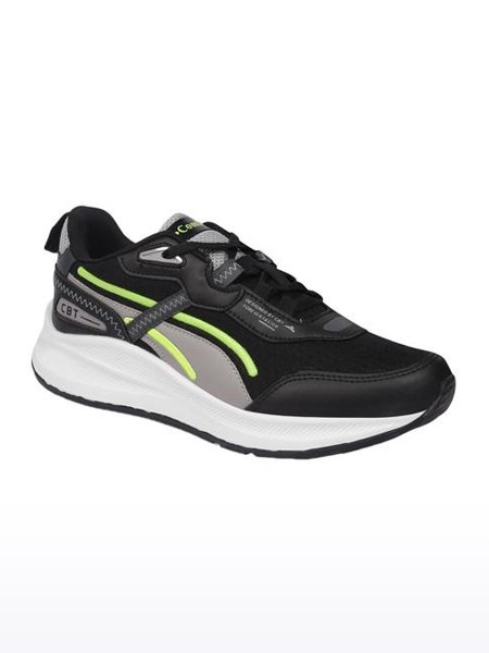 Men's Black Synthetic Running Shoes